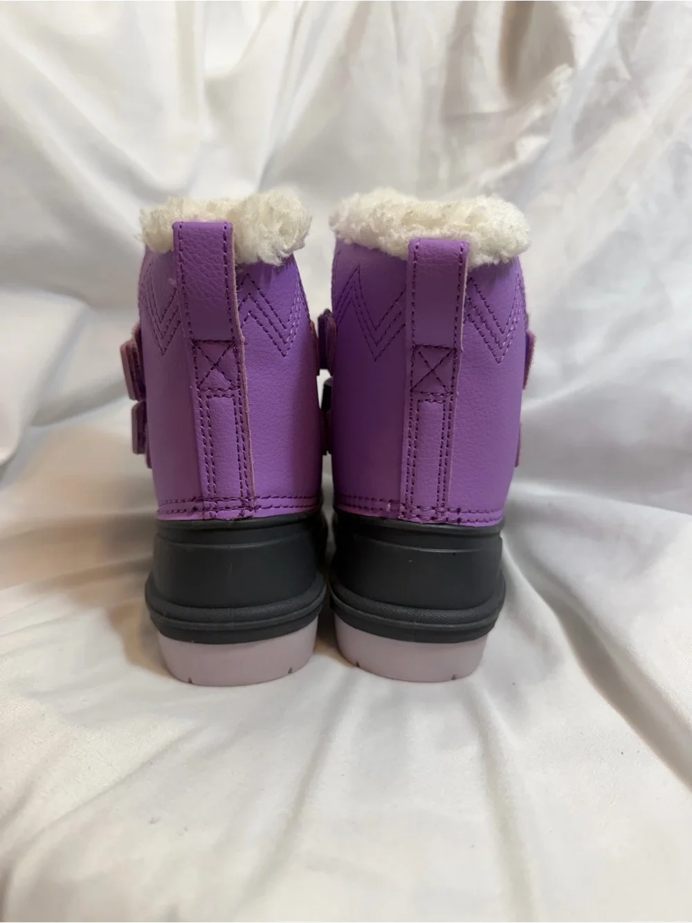 Cat & Jack Purple and Black Kids Waterproof Snow Boots